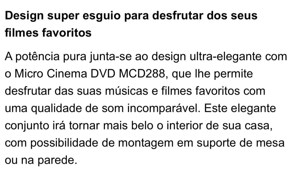 Conjunto de aparelhagem e dvd Philips