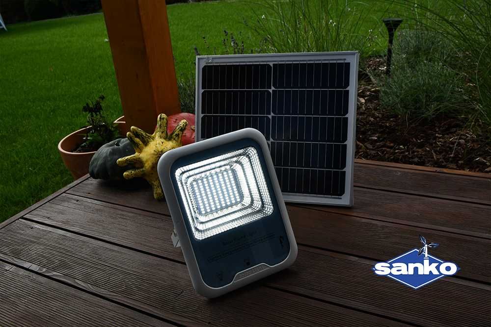 Lampa solarna SANKO LED E3 (100W) + panel słoneczny 25W czujnik ruchu