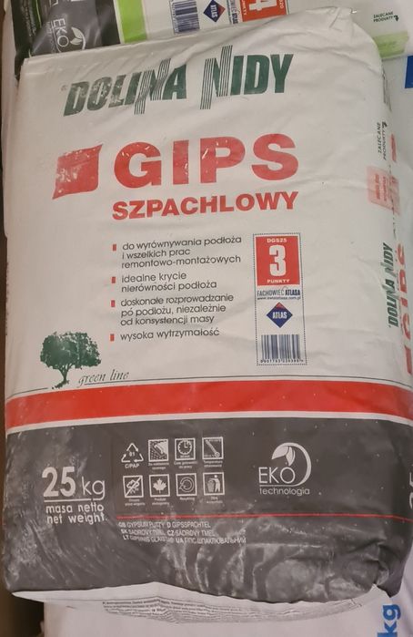Dolina nidy gips szpachlowy 25kg+gładź szpachlowa 20 kg