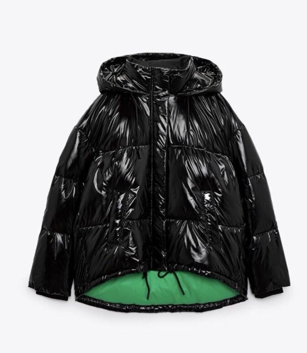 Стьобана лакована куртка Zara