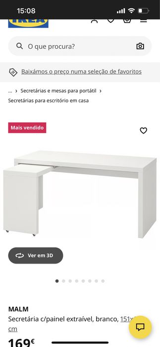 Secretaria com mesa de apoio
