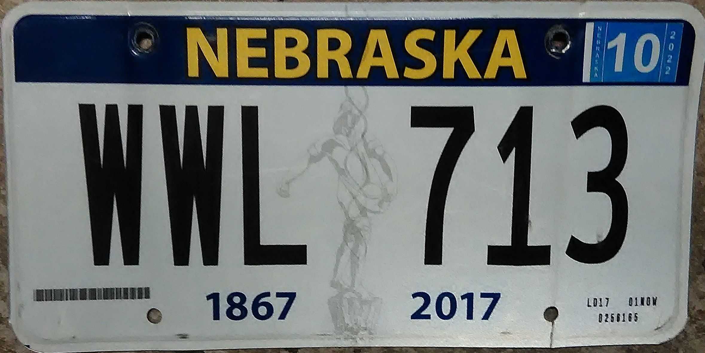 Tablica rejestracyjna NEBRASKA USA oryginalna!!