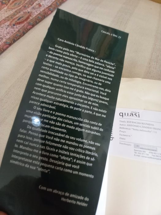 Antonio Cândido Franco antologia de poesia editada pela Quasi