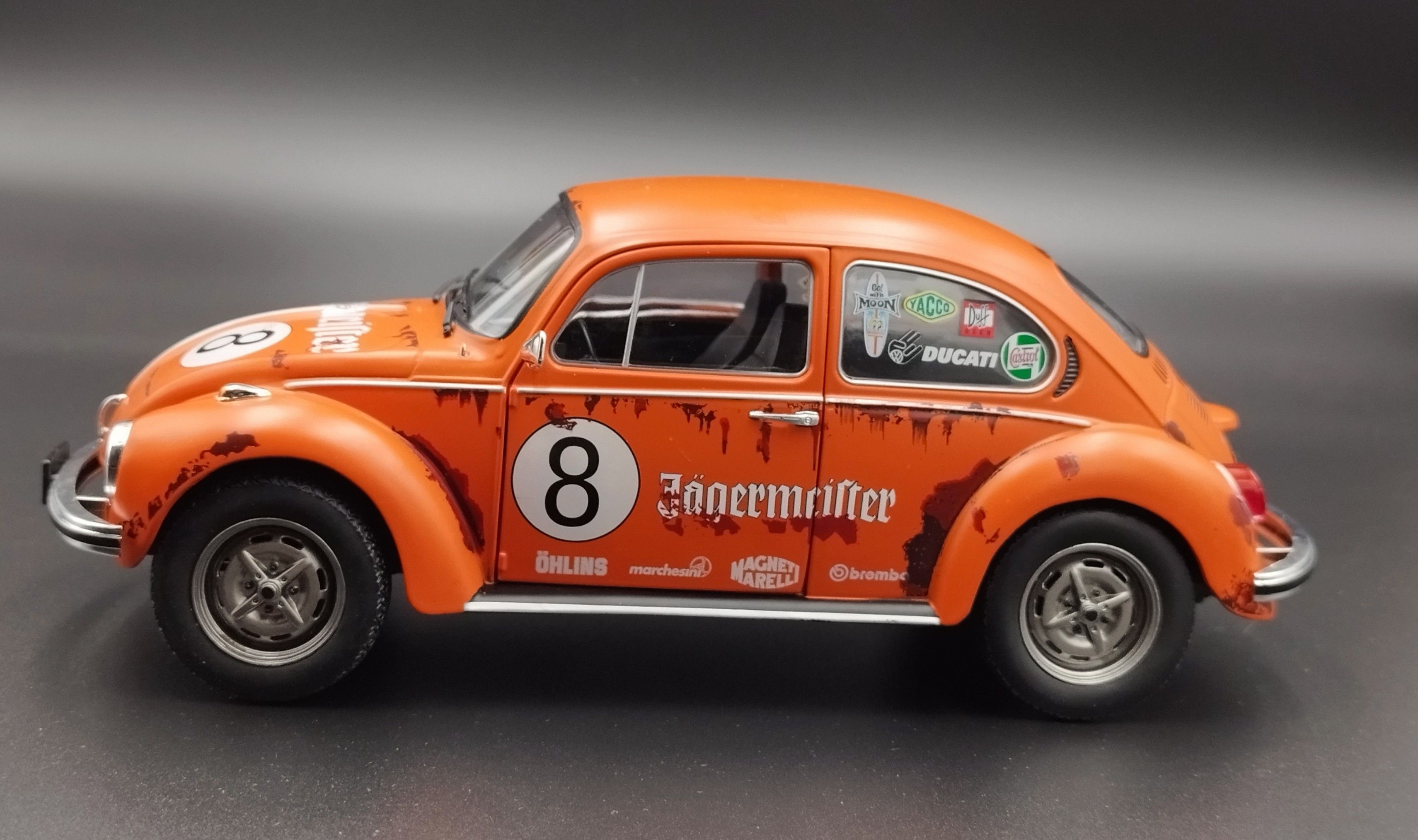 1:18 Solido 1974 Volkswagen Beetle 1303 Garbus Jagermeister #8 model