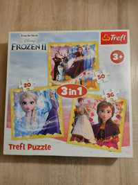 Puzzle trefl 3w1 Frozen 20 36 50 elementów