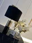 Duza lampa stołowa Black Marble Gold Westwing  Richmond