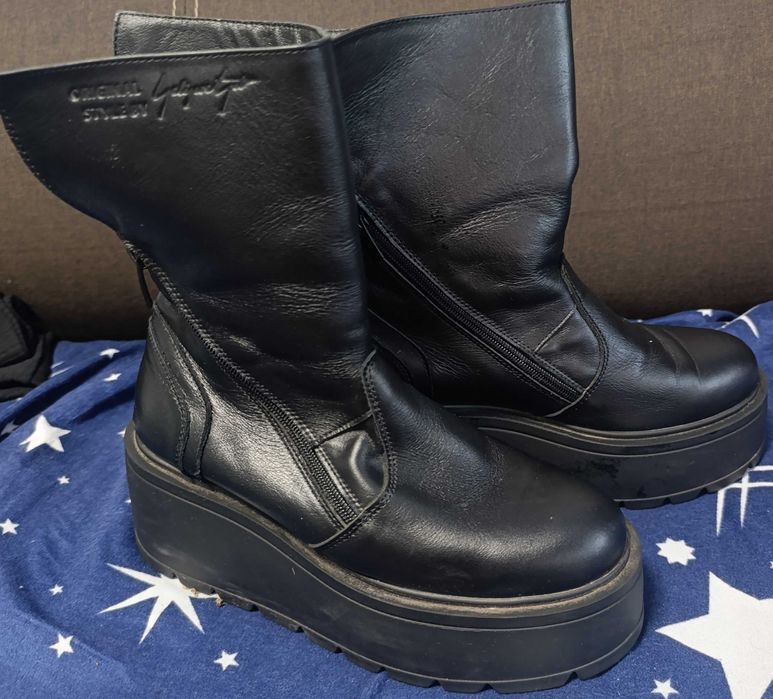 Продам шкіряні ботинки на платформі 41 /26 см