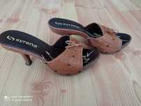 letnie buty, ze skóry, na szpileczce, Syrena, r.37