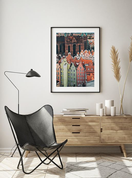 Plakat skandynawski Gdańsk! Kościół kamienice! Loft industrial Polska