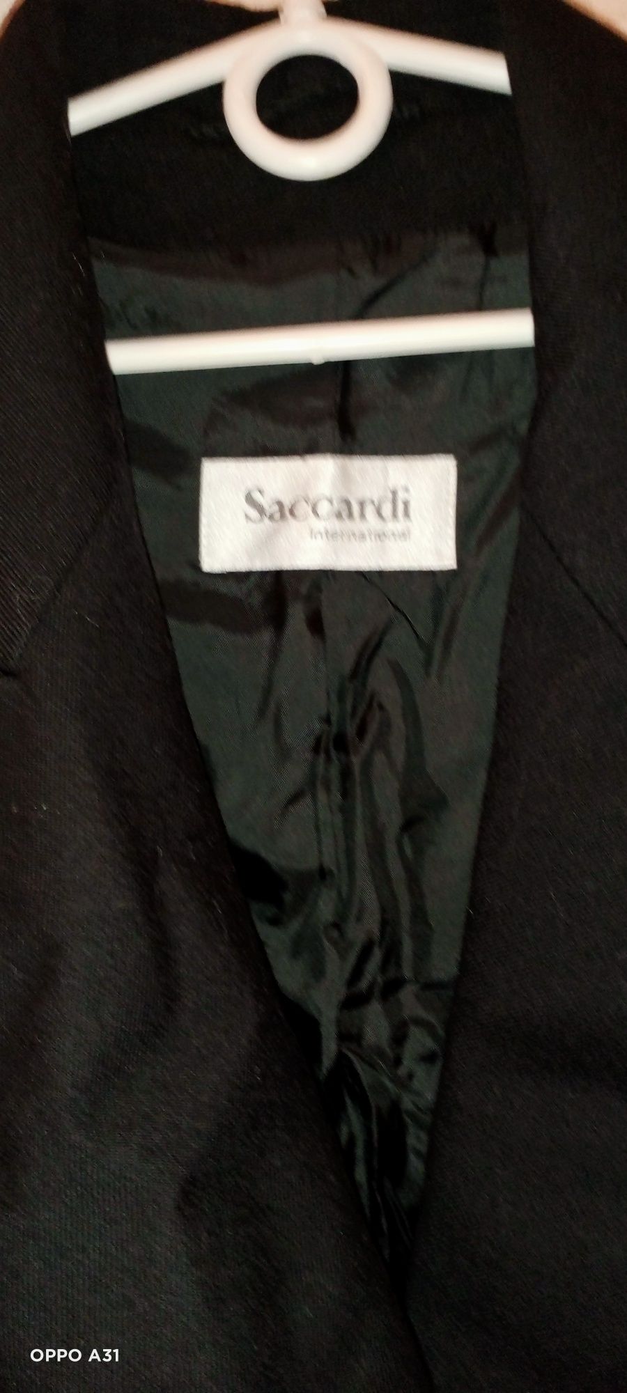 Ekskluzywny włoski  płaszcz z wełny kaszmirowej . Rozmiar L/XL.