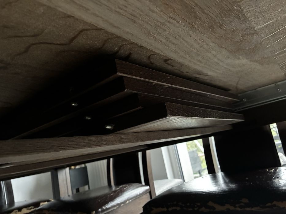 Stół 160(360)x100x76 w zestawie 6 krzeseł