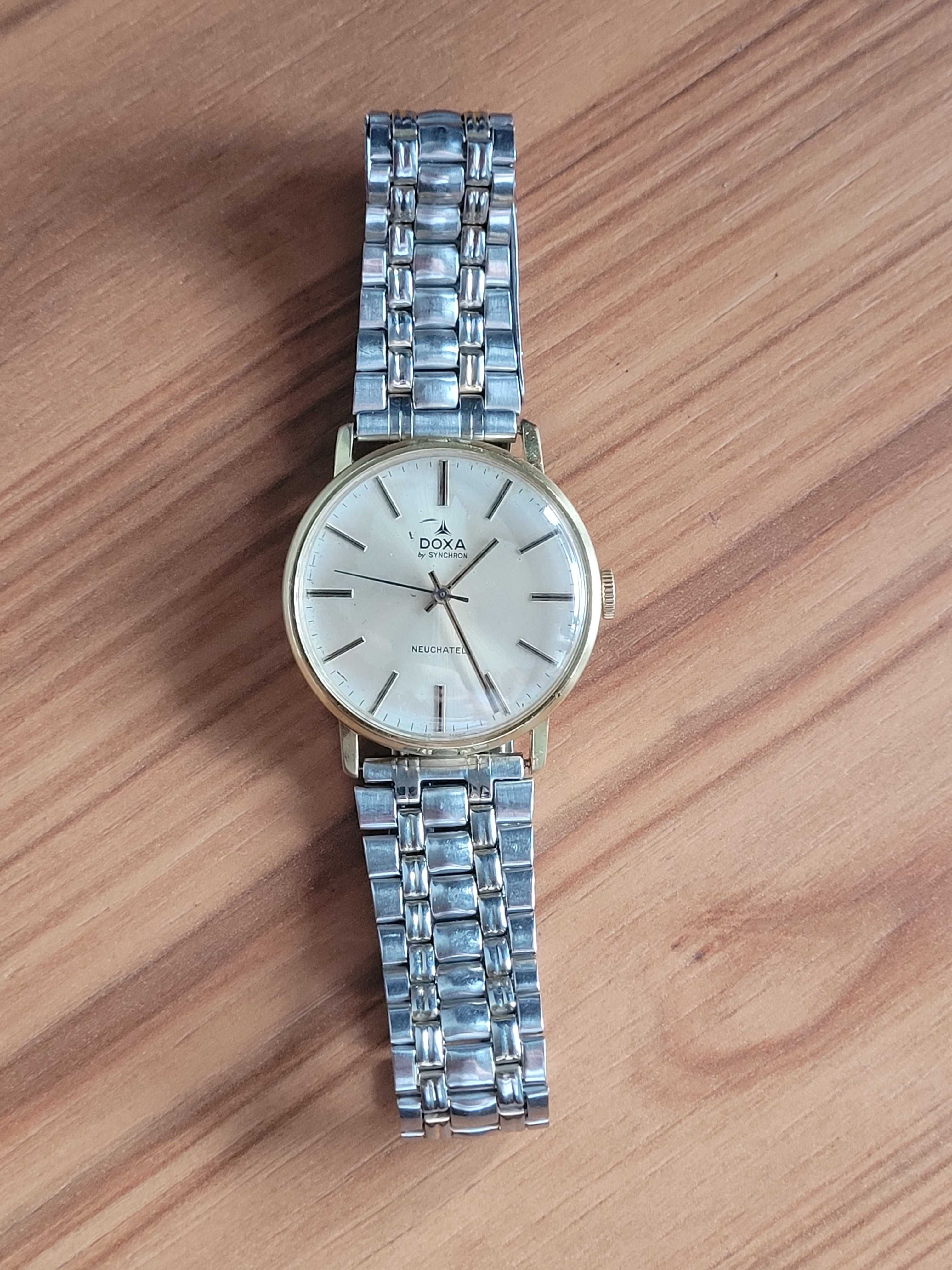 DOXA POZŁACANY zegarek lata 70