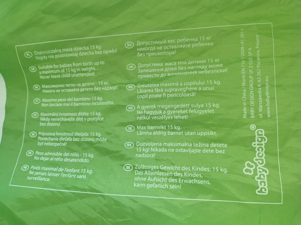Dwupoziomowe łóżeczko turystyczne kojec dla dziecka Babydesign 120x60