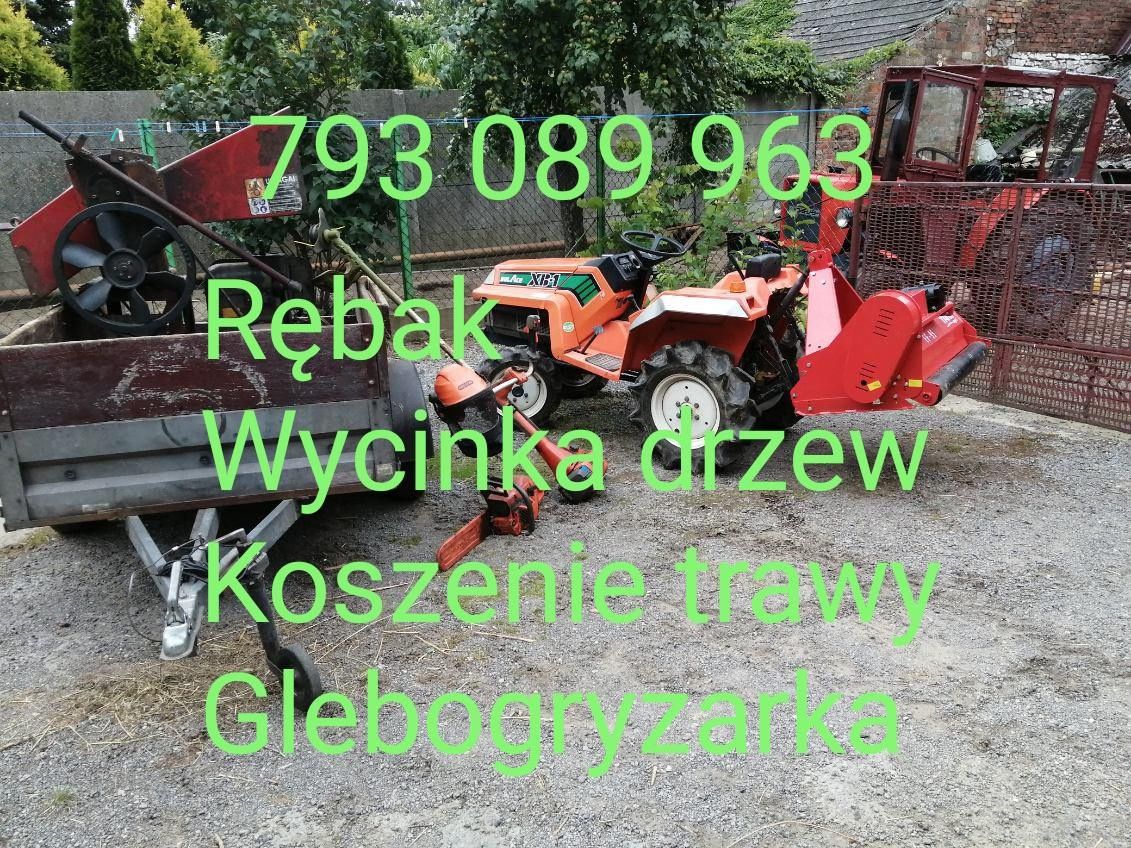 Rębak   Koszenie trawy Glebogryzarka Wycinka drzew Brona Walec W
