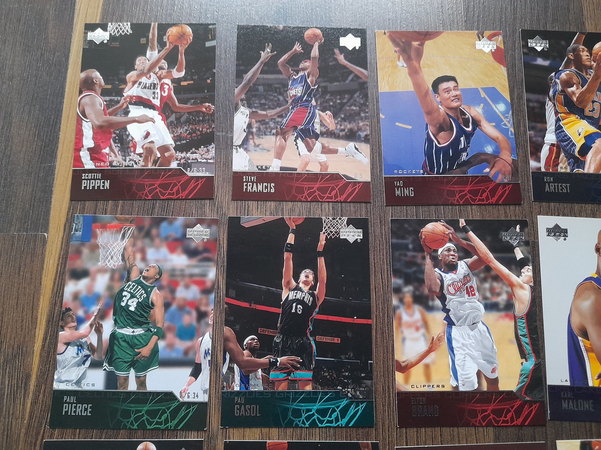 Karty NBA 21 sztuk Iverson Carter Pippen Ming