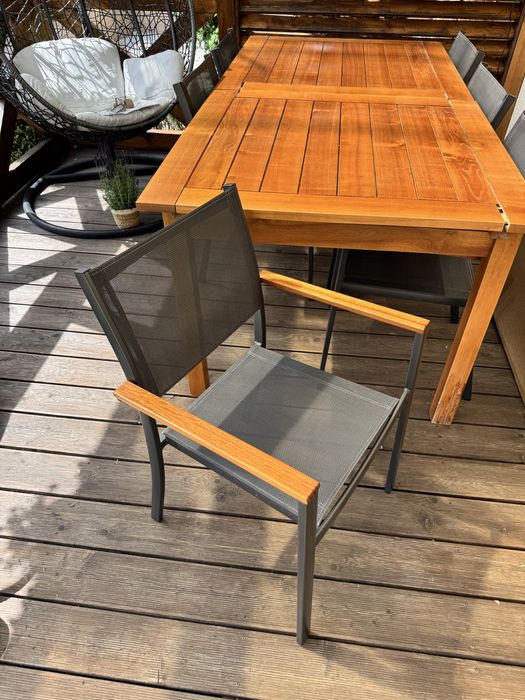 Stół z 6 krzesłami – elegancki zestaw jadalniany lub na taras