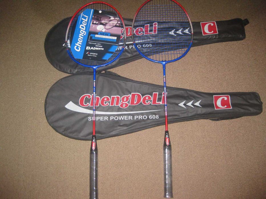 2 Pares de Raquetes de Badmington/Novas e Embaladas!