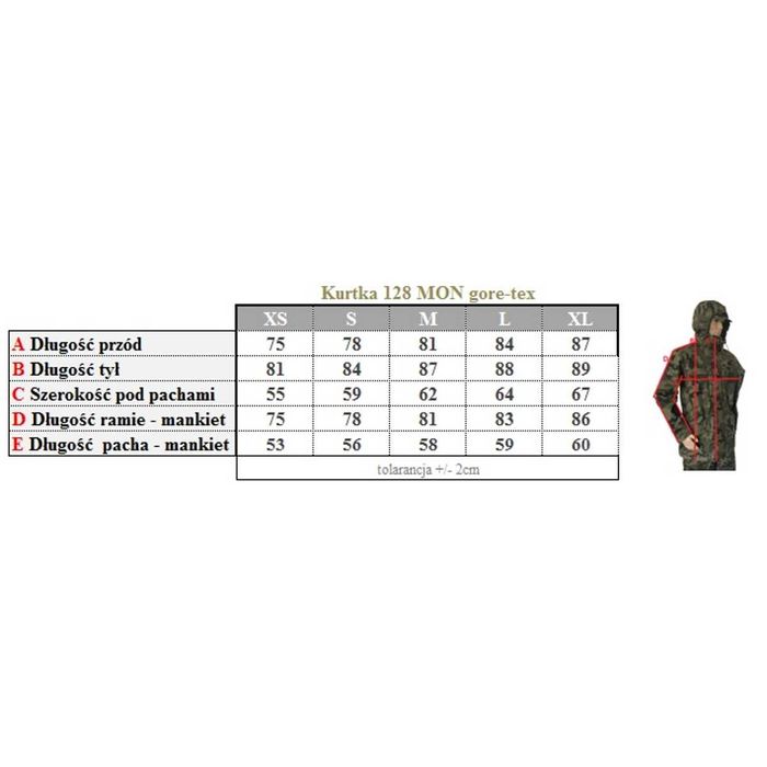 KURTKA wojskowa wz 2010 goretex 128 MON  Klasa Mundurowa