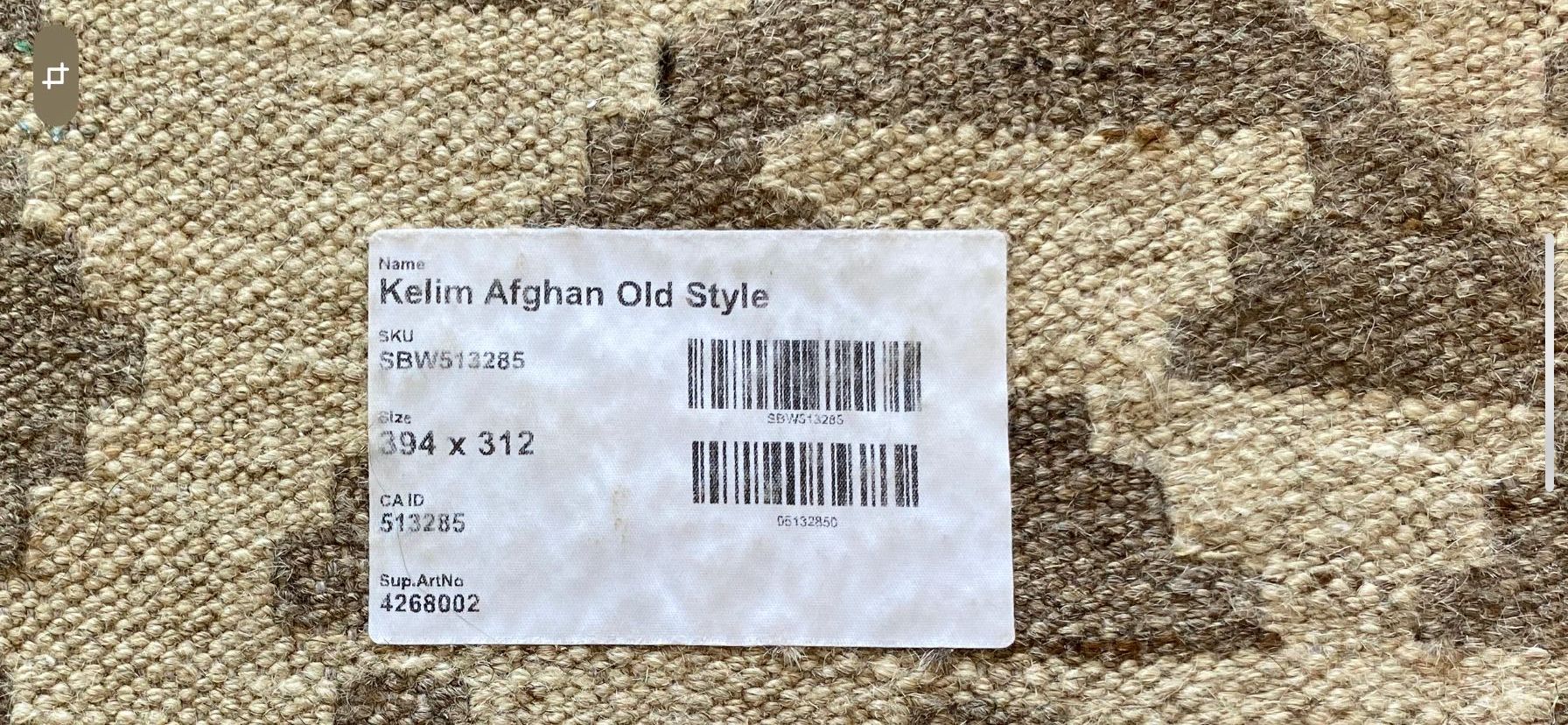 Tapete Kilim Afghan Old Style ( 3.94 x 3.12 ) Extra Grande