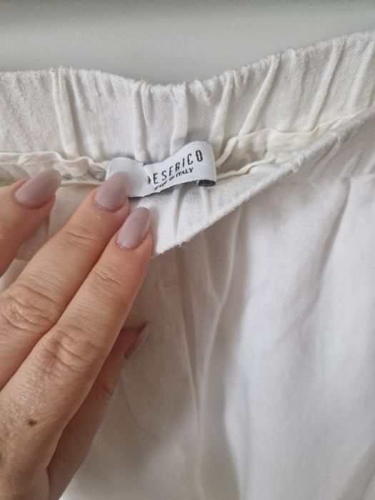 Брюки лляні, білі, peserico, розмір 42IT