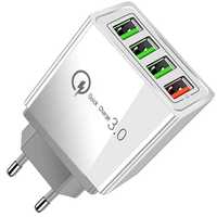 Ładowarka sieciowa szybka 4x usb quick charge 3.0 biała