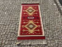 Kilim wełniany Art Deco ręcznie tkany 155x70 galeria 5 tys