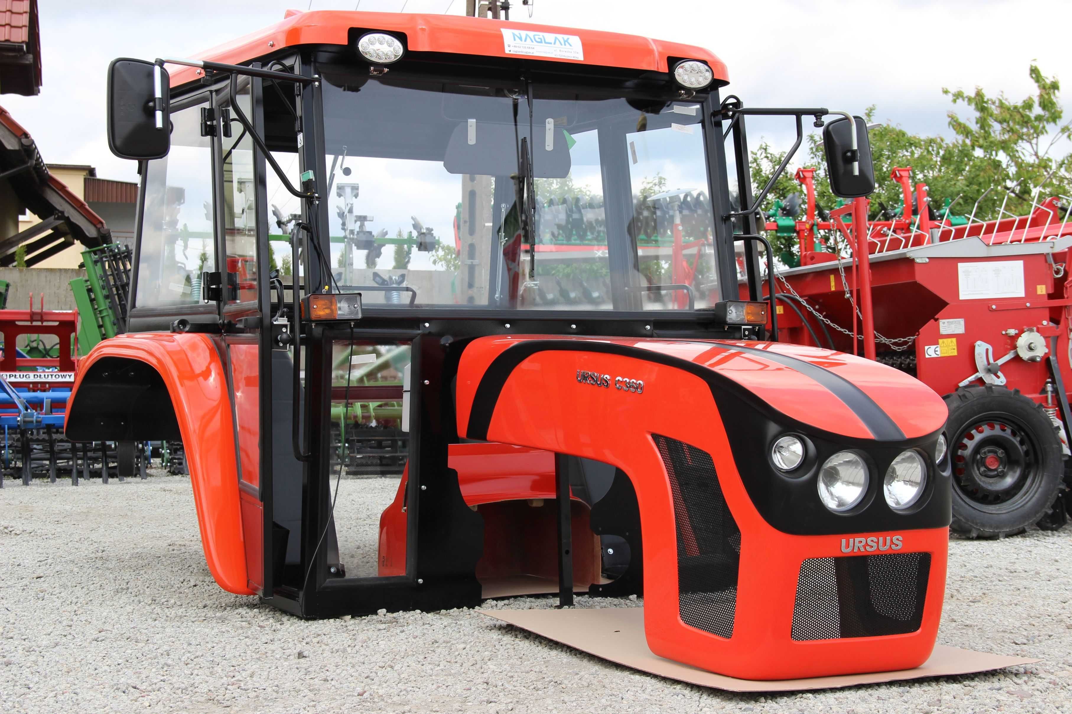 Kabina C360 maska C- 360 Naglak zestaw czerwony kabiny maski