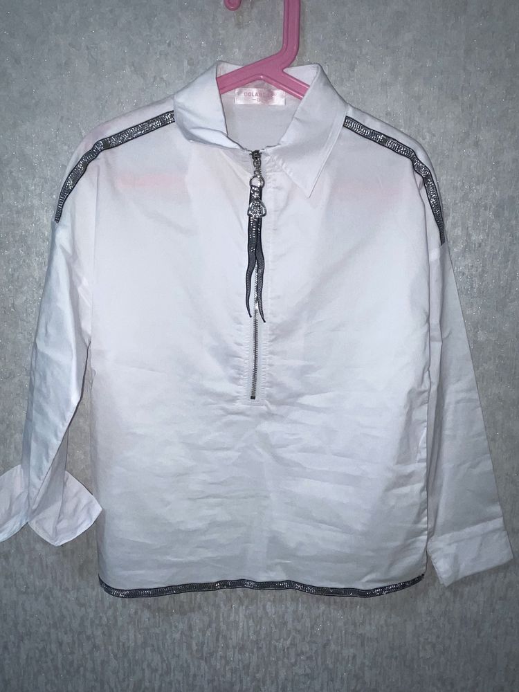 Блуза рубашка школьная Colabear 128-134