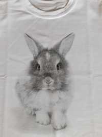 Bawełniany t-shirt z królikiem r104