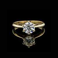 Wyjątkowy niespotykany ręcznie kuty pierścionek złoty diamentem 0.77ct