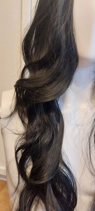 Peruka nowa czarne włosy