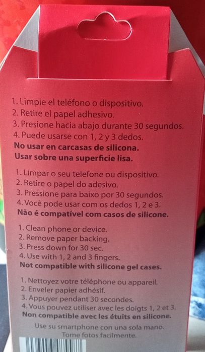 Adesivo para segurar o telemóvel (Anti queda)