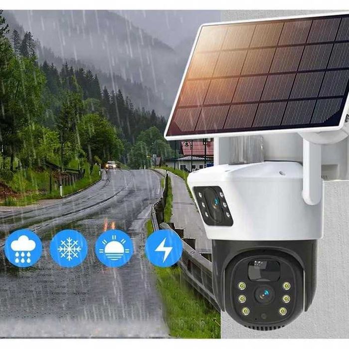 Profesjonalna Kamera Solarna Obrotowa Zewnętrzna WiFi Monitoring