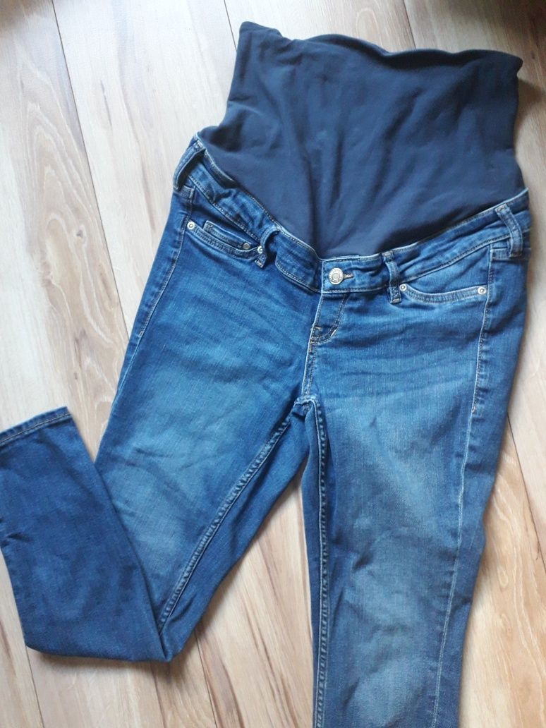 Spodnie ciążowe długie jeansowe  H&M blue S skinny