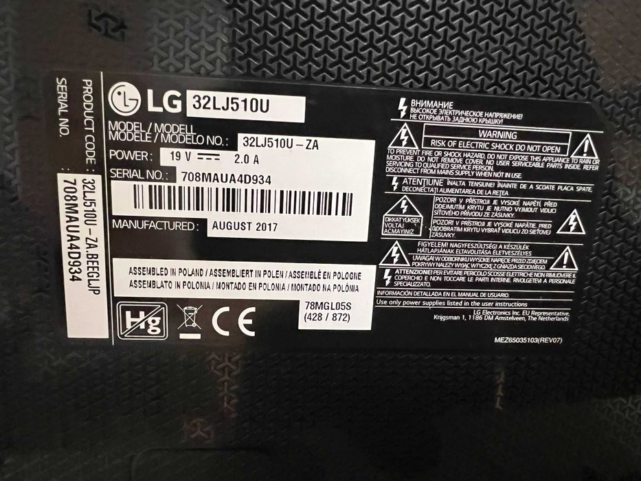 Телевізор LG 32LJ510U