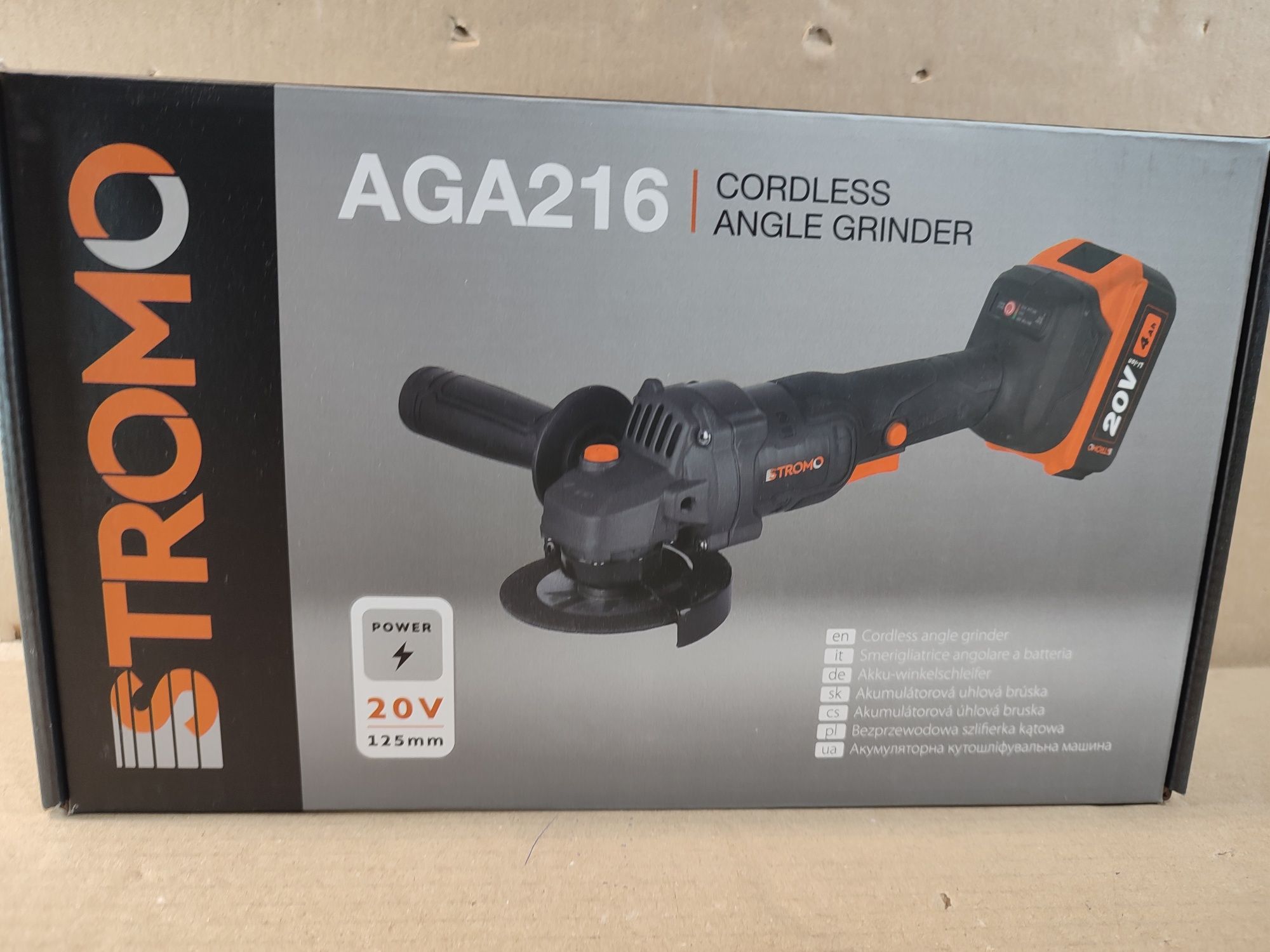 Безщіткова акумуляторна болгарка Stromo AGA216 (із 1 АКБ 20В 4Ah і ЗУ)