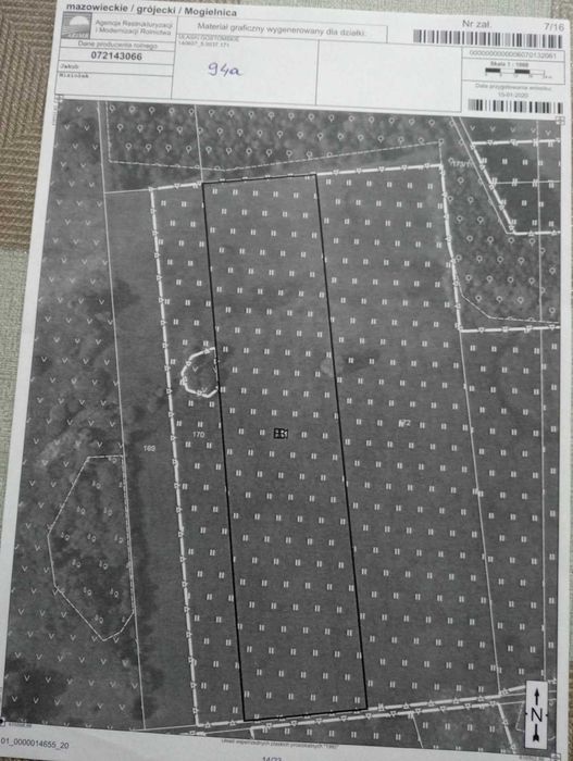 Działka 0.94 ha Ulaski Gostomskie