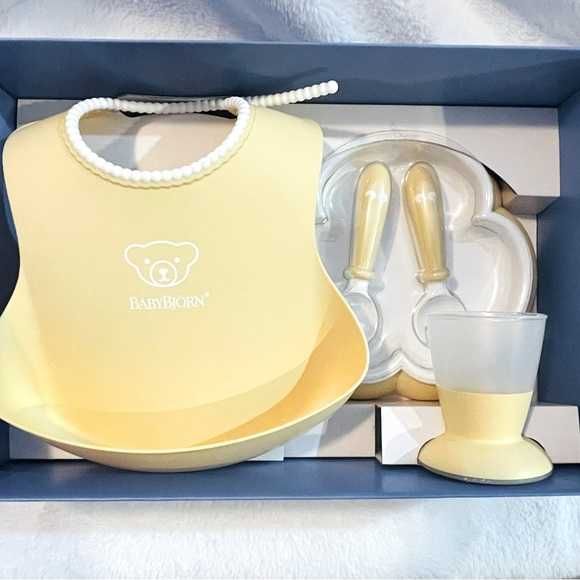 Nowy! Idealny Prezent! BabyBjorn zestaw obiadowy, Powder Yellow żółty!