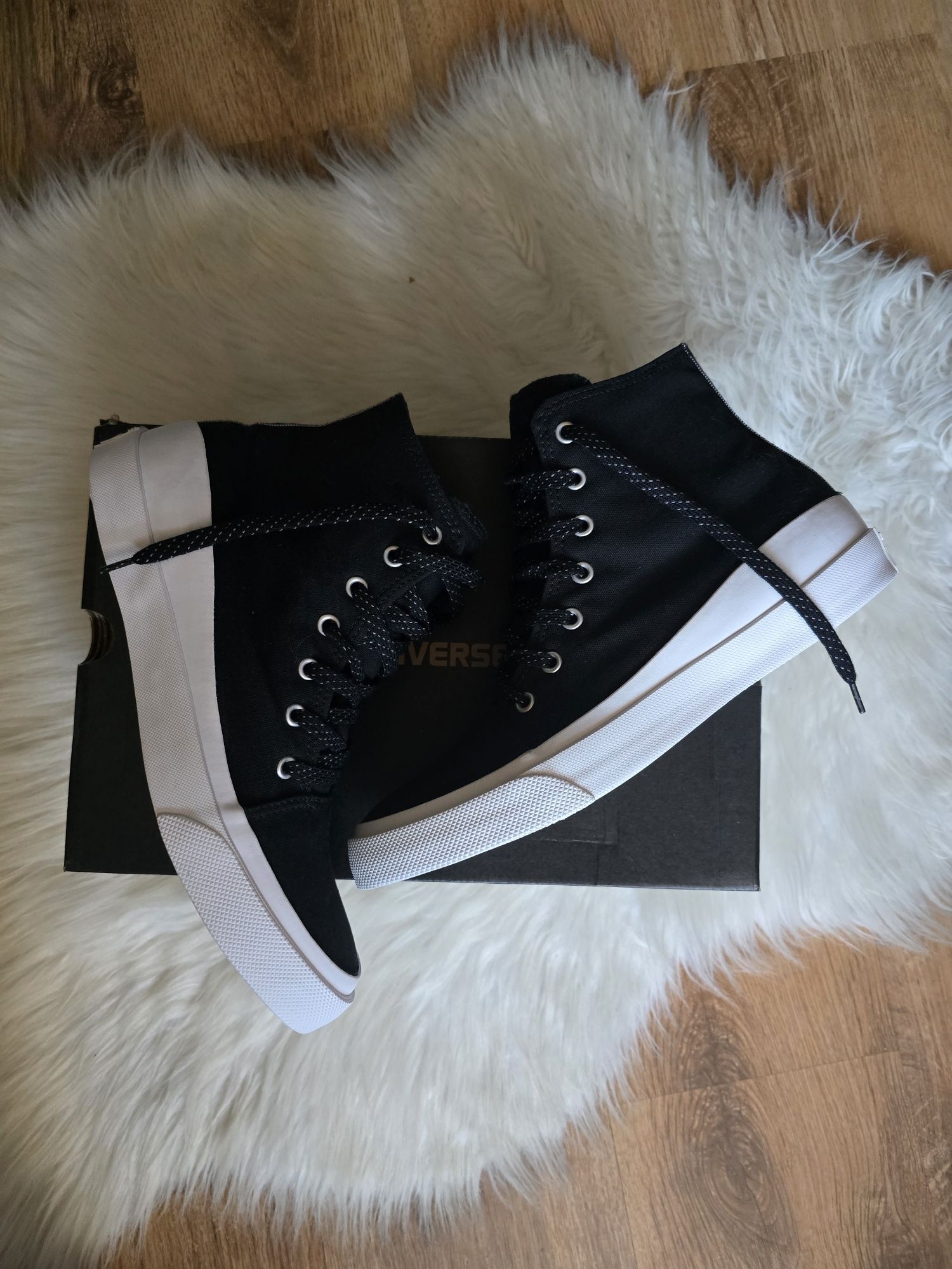 Converse nowe czarne wysokie trampki conversy r. 41,5