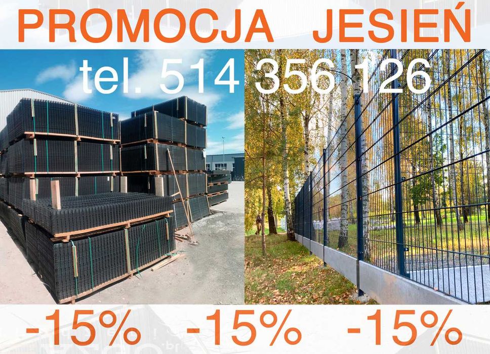 Ogrodzenie Panelowe 3D 2D siatka zgrzewana podmurówka słupki 1,5m płot