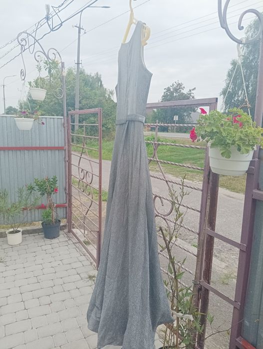 Вишукана сукня сірого кольору