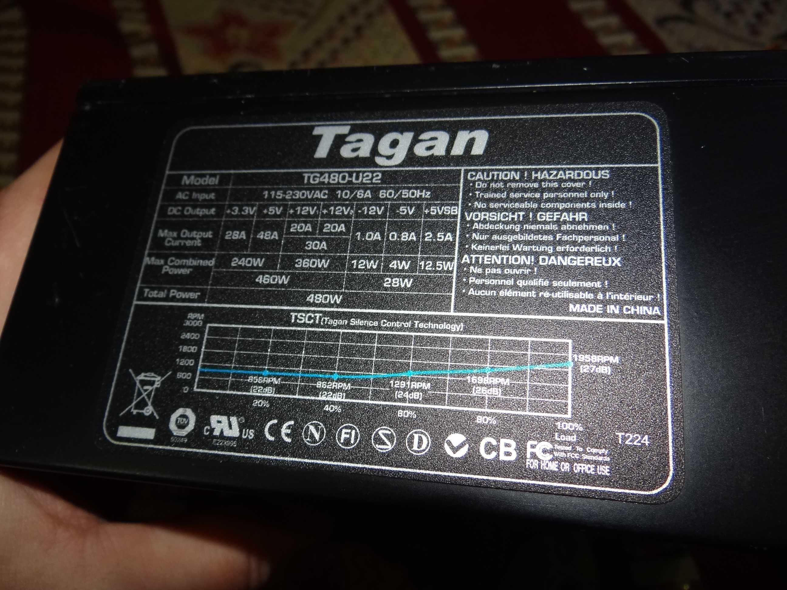Блок питания TAGAN 480W