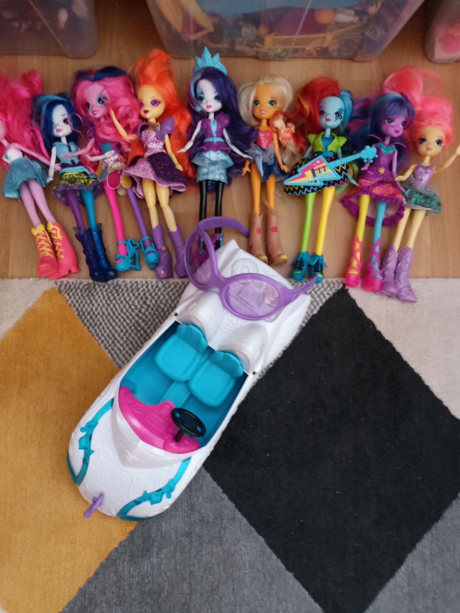 Zabawki Lalki My little Pony Equestria Girl, samochód, akcesoria