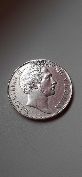 Moneta srebra-srebro 900/1000 antyk Bayern 1855 r.