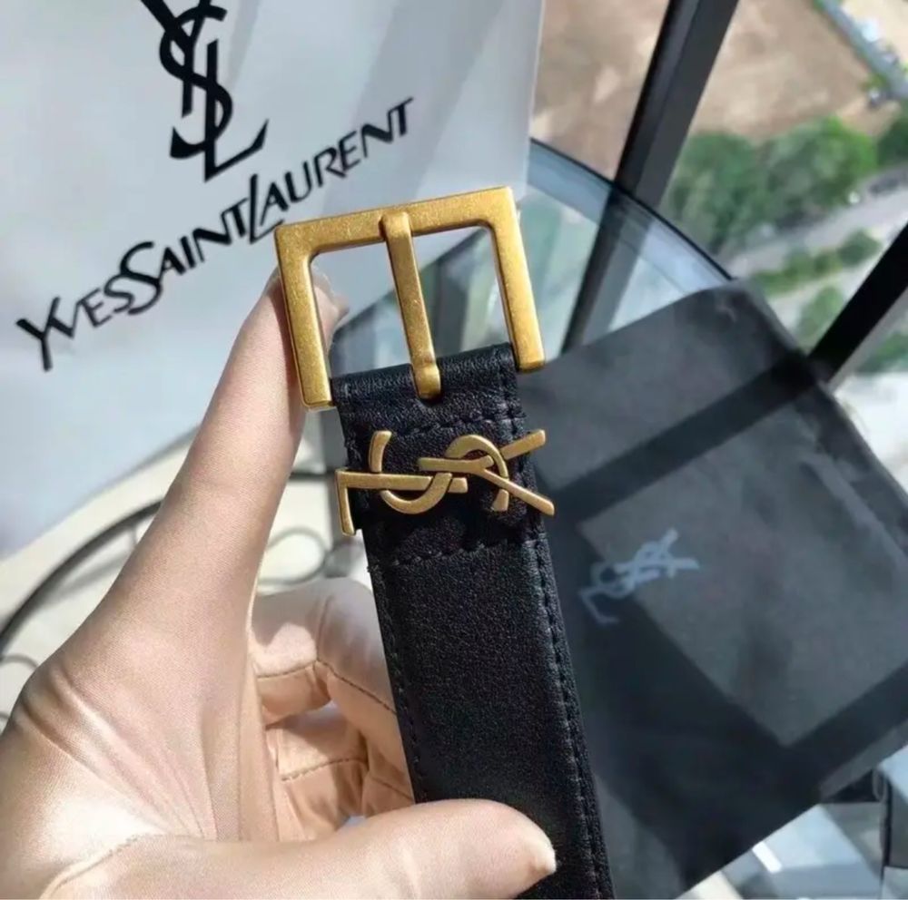 Ремінь YSL натуральна шкіра