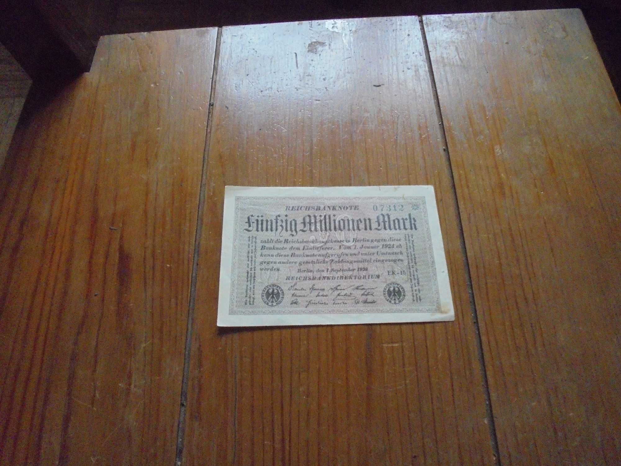 banknot Niemcy 50 milionów marek z 1923 [b479]