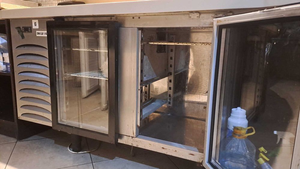 OKAZJA pół ceny-Stół chłodniczy lodówka dwuskrzydłowa podblatowa 2 szt