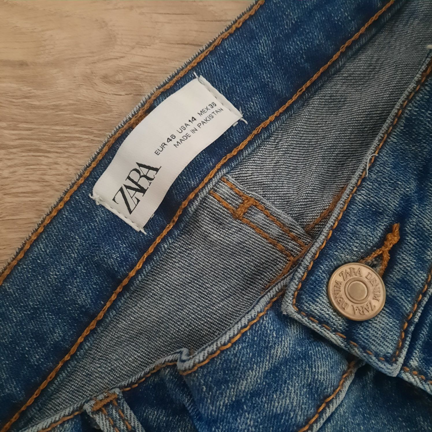 Spodnie jeans Zara r.46