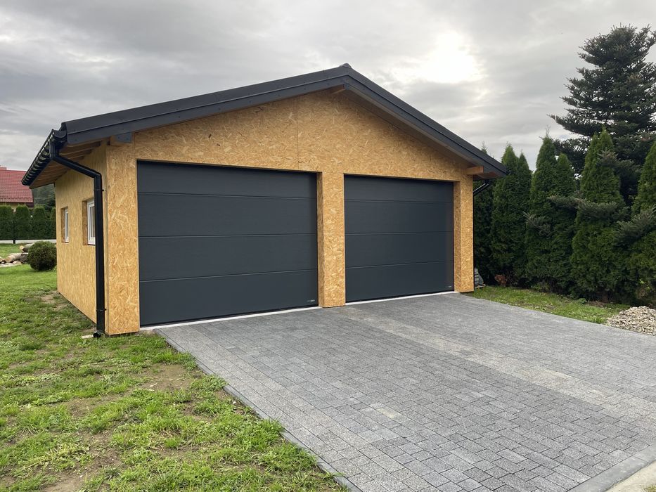 Brama garażowa segmentowa antracyt brązowa lub biała 3000x2500