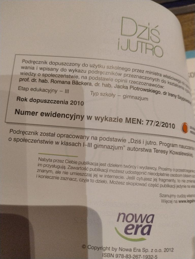 Dziś i jutro podręcznik